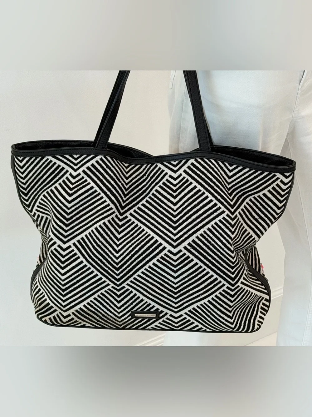 Rebecca Minkoff Wonder Tote Embellished Boho/Tribal, Canvas,Leather Trim/Handles